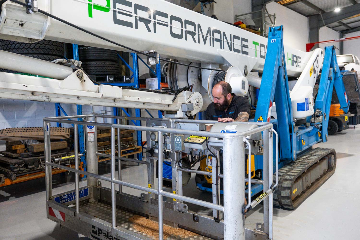 servicing an elevated work platform